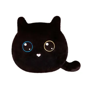 Украшение Животное Плюшевый Кот Украшение дивана Черный кот Плюшевые игрушки Кошка Плюшевая кукла Плюшевая игрушка Животное Черный кот Мягкие игрушки