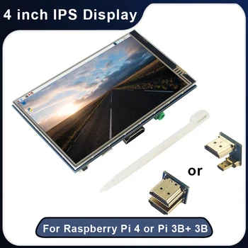 4-Дюймовый Raspberry Pi 4 Сенсорный ЖК-дисплей, совместимый с HDMI, 800*480 IPS Сенсорный экран для Raspberry Pi 4 Model B Pi 3 B Plus