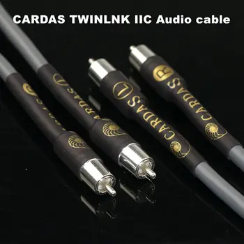 Аудиокабель HiFi CARDAS TWINLNK IIC OFC с посеребренным экранированием, сетевой сигнальный кабель от 2RCA до 2RCA, кабель для обновления Hi-Fi-класса
