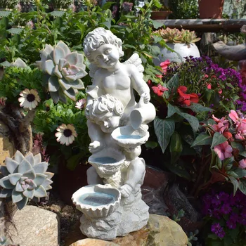 Креативный американский Кантри Винтажный сад, Пейзаж во внутреннем дворе, Украшение в виде Ангела из смолы, Скульптура, Магазин, Украшение гостиной
