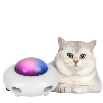 НЛО Поворотный стол для домашних животных, Ловящий Интерактивную Электрическую Игрушку для кошек, Обучающие игрушки, Автоматические игрушки для развлечений Кошек, Сменное Перо
