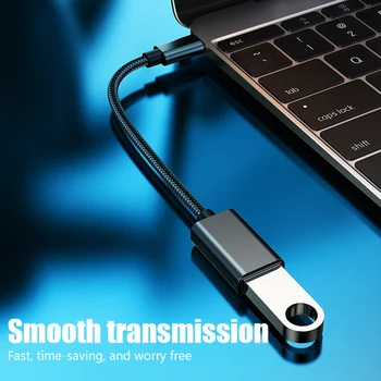 USB C к USB-адаптеру OTG, кабель Type C, штекер-USB-штекерный кабель-адаптер для MacBook Pro Samsung, конвертер Type-C