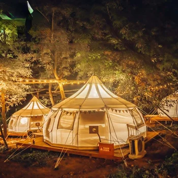 дом шатра гостиницы фабрики шатра шатра для изготовленного на заказ сафари размера glamping шатер курорта холста хлопка glamping