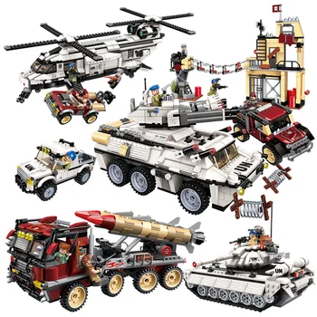 Популярный Танк Просвещения, Танк Thunder Mission, сборка детских подарочных строительных блоков, игрушки