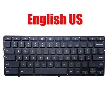 Английская Американская Клавиатура Для ноутбука DELL Для Chromebook 13 7310 0NVHD0 NVHD0 DLM15B53USJ442 Черная С Подсветкой Новая