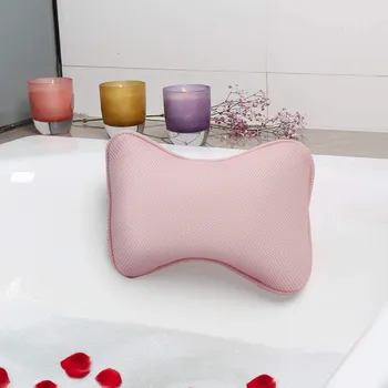 Подушка для подголовника, нескользящая подушка для ванны, спа-подушка, 3D сетчатая спа-ванна с присосками для шеи и спины, принадлежности для ванной комнаты