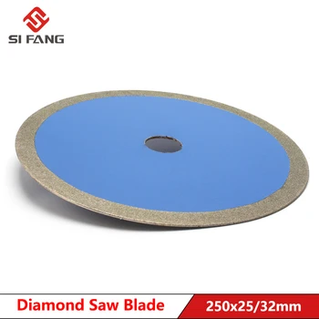 10 дюймов 250 мм двухстороннее стекло Алмазная дисковая пила для резки керамической плитки из Нефрита Агат Жадеит