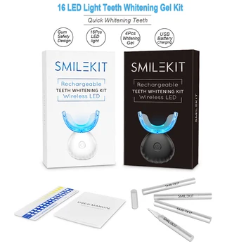Стоматологический Набор Для Отбеливания Зубов Mini 16 LED Холодный Свет 35% Перекись Карбамида Гель Для Отбеливания Зубов Отбеливающая Ручка Набор Устройств Для Полости Рта