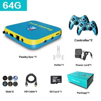 Pawky Box Супер Игровая консоль Для PS1/DC/N64/PSP 50000 + Ретро Игровой Плеер С Беспроводными Контроллерами 4K Wifi TV Видеоигры