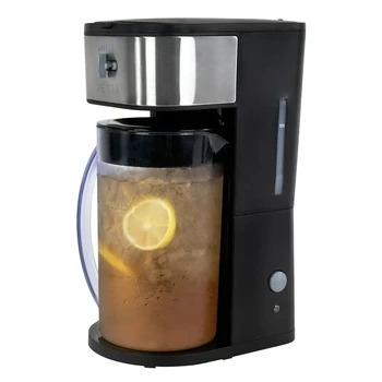Qt. Кофеварка для приготовления чая со льдом с регулируемым выбором крепости для приготовления чая и кофе со льдом, черная, новая