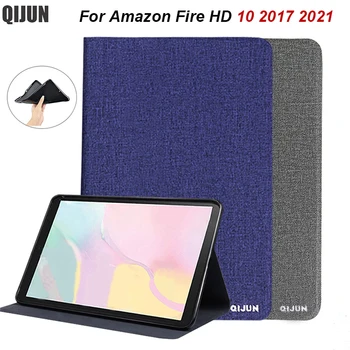 Чехол Для Amazon Fire HD 10 2017 2021 Plus HD + Чехол Флип Кожаный Funda Для Планшета Amazon Fire HD 11-го поколения 2021