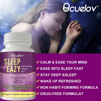 Успокаивающий сон-мелатонин и растительные экстракты Натуральное снотворное для взрослых-Непривычная добавка ко сну - Помогает уменьшить тревожность и стресс