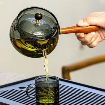 Предметы домашнего Обихода В китайском стиле Термостойкий Стеклянный Чайник для Чайной церемонии Кунг-фу Портативный Чайный Сервиз Tetera Juego De Te