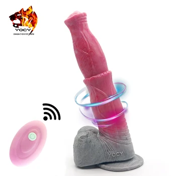 YOCY Новый Вибрирующий Большой Лошадиный Фаллоимитатор Bullet Vibrator 10-функциональный Беспроводной пульт дистанционного Управления Секс-игрушка Для Женщин, Мужчин, Анальная игрушка Sexohop
