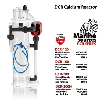 Морской кальциевый реактор DCR-120/150/200/200H для аквариума с морской рыбой, коралловым резервуаром для соленой воды