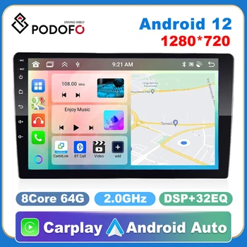 Podofo 2din GPS Carplay Автомобильный Android Радио Мультимедийный Плеер 7/9/10