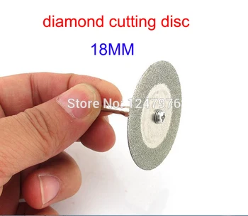 бесплатная доставка 10шт Алмазный диск + 2шт соединительный полюс из сплава для резки камня Диаметр диска 18 мм толщина 0.6 мм