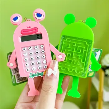 Уникальный корейский калькулятор лабиринта в форме лягушки Kawaii, креативные классические забавные детские игрушки, портативный цифровой калькулятор Брелок