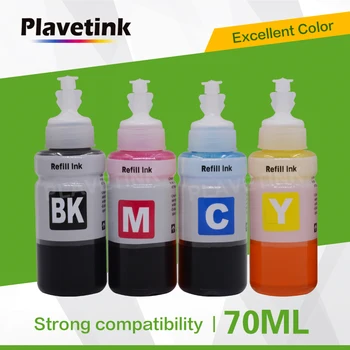 Plavetink 70 мл Бутылка Чернил Для принтера Для Картриджей T6641 T6642 T6643 T6644 Epson EcoTank L386 L486 L382 L605 L1455 L566 L655