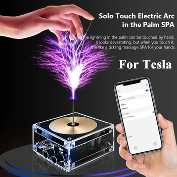 Для Катушки Tesla Динамик, совместимая с Bluetooth Музыка, Высокомощный Генератор Электрической Дуги, Осязаемые Искусственные Молнии, Подарки