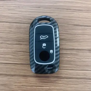 Чехол для ключей из углеродного АБС-пластика Fiat Tipo с 3 кнопками, чехол для ключей автомобиля Fiat Tipo 2018 2020, Откидной Складной Держатель, Аксессуары для брелоков