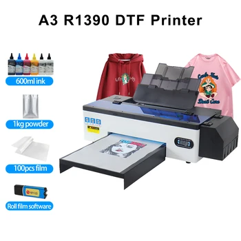 Набор принтеров A3 DTF с набором чернил DTF, Пленочный принтер с прямой Теплопередачей Для Толстовок, Текстильная одежда, Печать на принтере футболок A3