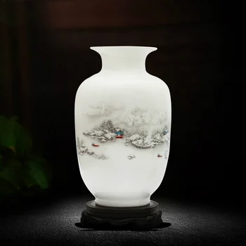 Цзиндэчжэньская керамика, маленькие вазы, украшения для дома, цветочные композиции, сухоцветы, китайская гостиная, тумба для телевизора