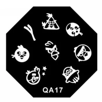 Серия QA Nail art stamp шаблон изображения для тиснения Новая сексуальная мода многоразовые Птицы QA17