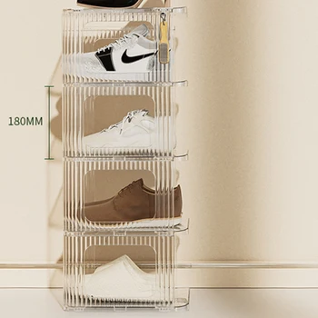 Узкий Вертикальный шкаф для обуви, Пластиковый Узкий Передвижной шкаф для обуви, Ассортимент мебели для дома DX50XG