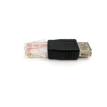 50 шт. лот USB Женский к Мужскому Разъему Ethernet RJ45 Адаптер Бесплатная Доставка Оптом