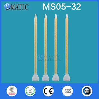 Высококачественный Статический смеситель из полимерной смолы MS05-32 С насадками для смешивания эпоксидных смол Duo Pack (желтая сердцевина)