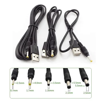 1шт Штекер USB A для подключения к постоянному току 2,5 3,5 1,35 4,0 1,7 5,5 2,1 5,5 2,5 мм Штекер питания Тип разъема A удлинительный кабель соединительные шнуры