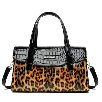 2023 Новые модные Леопардовые женские сумки, Европейские Дизайнерские Кожаные женские сумки на плечо, брендовая роскошная сумка через плечо для девочек