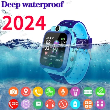 Новые Детские смарт-часы, Детские телефонные часы, Умные часы Для мальчиков и девочек с sim-картой, Фото, Водонепроницаемый IP67, подарок для IOS Android