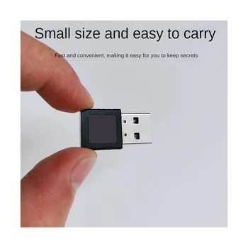 2шт Мини-USB Модуль Считывания отпечатков пальцев Устройство USB Считыватель Отпечатков пальцев для Windows 10 11 Hello Биометрический Ключ Безопасности