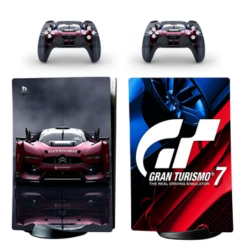 Цифровая наклейка на кожу Gran Turismo GT Sport PS5, наклейка-наклейка для консоли PlayStation 5 и 2 контроллеров, виниловая наклейка на кожу PS5