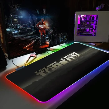 Аниме-игра Escape from tarkov RGB LED Компьютерный плеер Большой коврик для мыши 900x400 USB Mause Коврик для мыши с подсветкой для настольного ПК