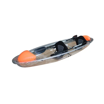 Новый дизайн, высококачественные маленькие пластиковые прозрачные двухместные гребные лодки, хрустальное каноэ/каяк с прозрачным дном