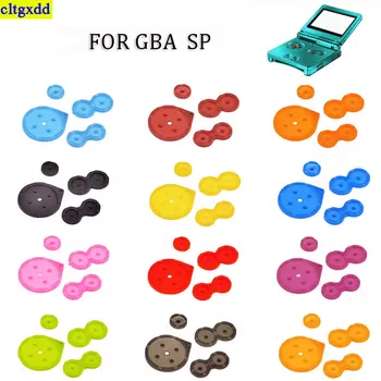1 комплект для GBA SP высококачественной токопроводящей резиновой контактной площадки для кнопок, силиконовый шарнир и гайка 12 цветов