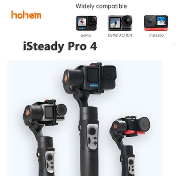 Hohem iSteady Pro 4 Стабилизатор для Gopro Hero 11 10 9 8 Insta360 One R DJI OSMO Action 3-Осевой Ручной Карданный Подвес для экшн-камеры