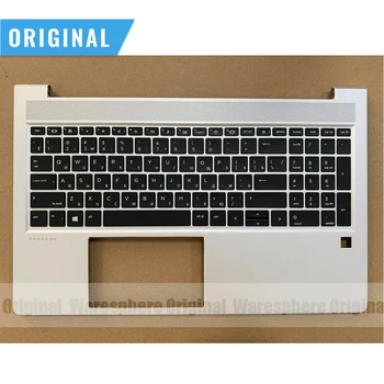Новый Оригинальный для HP Probook 15 450 G8 Упор для рук с RU Подсветкой Клавиатуры Верхний Регистр M21742-251 Серебристый Аксессуары для ноутбуков