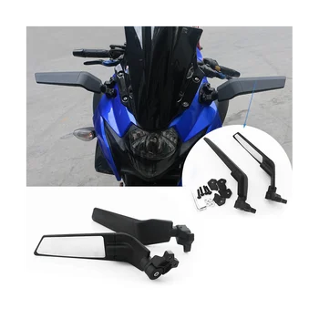 Аксессуары для мотоциклов Kawasaki Yamaha Honda Ducati, Универсальный отражатель ветра, Зеркала, спойлер, синее стекло