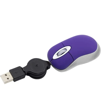 Мини-USB Проводная мышь Выдвижная Крошечная мышка 1600 точек На дюйм Оптические компактные дорожные мыши для Windows 98 2000 XP Vista Версии