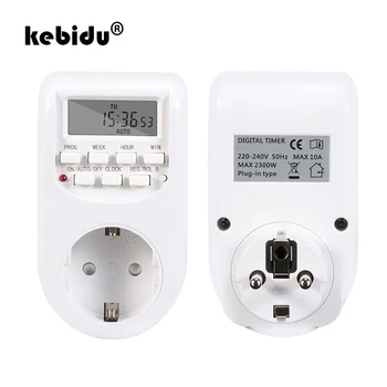 ЖК-дисплей kebidu Цифровой Еженедельный Программируемый Электрический Настенный Выключатель Питания, Таймер, Часы на выходе