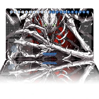 Digimon Playmat SkullGreymon Коврик DTCG TCG CCG Коврик Для настольной Игры Аниме Коврик Для Мыши С Принтом На Заказ Настольный Коврик Бесплатная Сумка Игровые Аксессуары