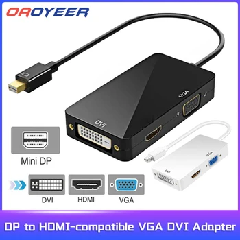 Порт дисплея Mini DP 3 в 1 к HDMI-совместимому адаптеру VGA DVI Mini DP Cable Converter для MacBook Pro Air Mini Display Port