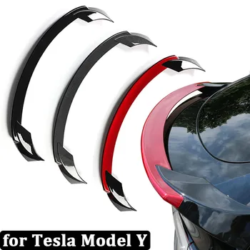Для Tesla Model Y Спойлер Задняя кромка багажника Задняя крышка ABS Спойлер из углеродного волокна Крыло для Tesla Model Y Performance Аксессуары 2023
