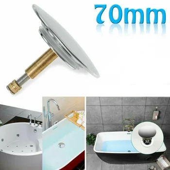 70 мм Пробка для слива отходов в ванную, Сменная пробка для ванны, Регулируемая Сменная пробка для слива в ванную, аксессуары для замены