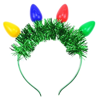 Модная повязка на голову в форме светодиодной лампы для Фотосъемки Рождественской вечеринки для девочек