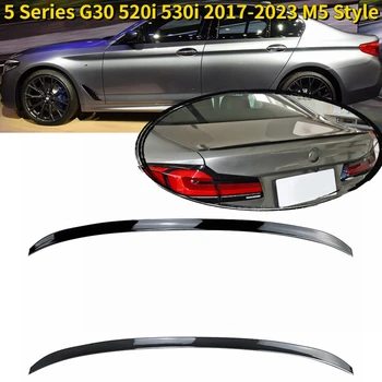 Для BMW 5 Серии G30 520i 530i 2017-2023 M5 Стиль Спойлер ABS Пластик Из Углеродного Волокна Вид Заднего Багажника Крыло Автомобиля Обвес Комплект Аксессуары